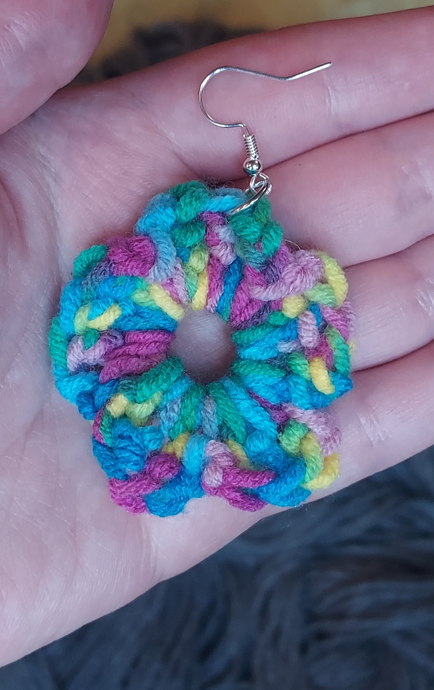 Multicolor flower earrings