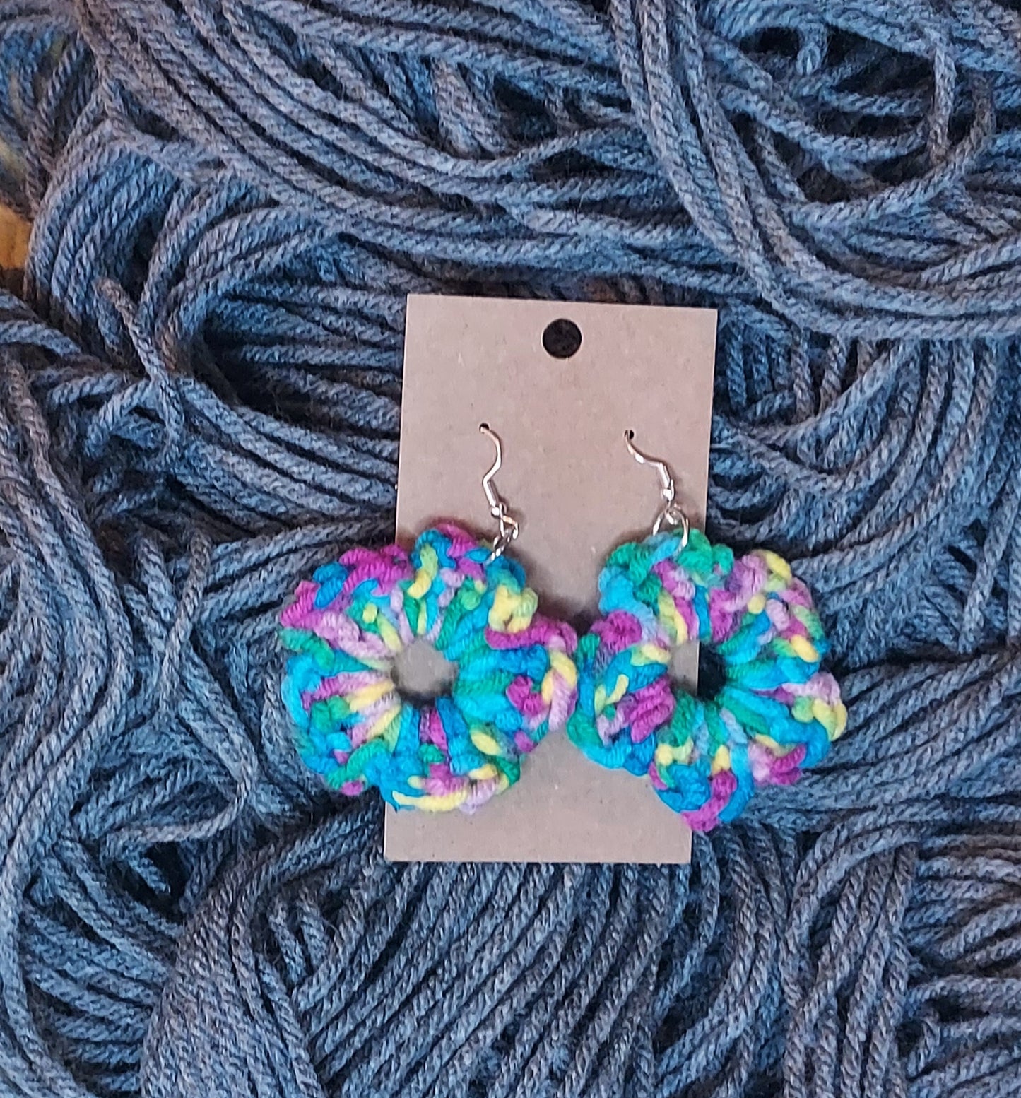 Multicolor flower earrings