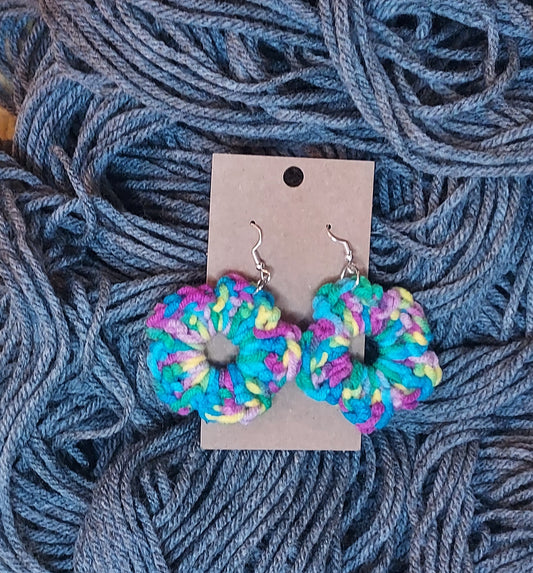 Multicolor flower earrings