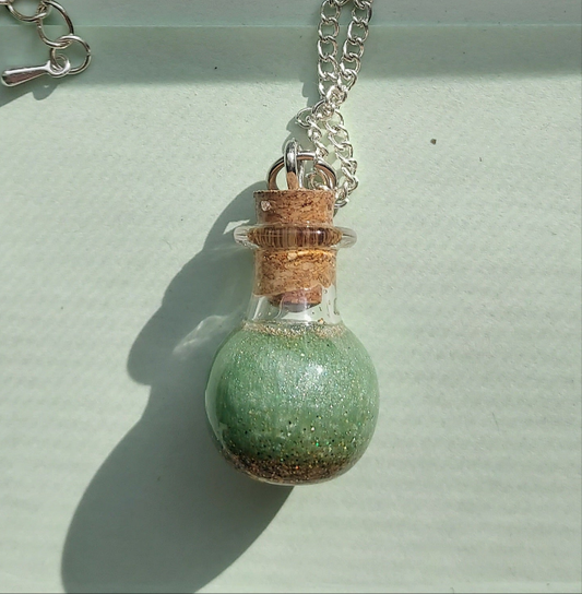 Green Potion Bottle Necklace