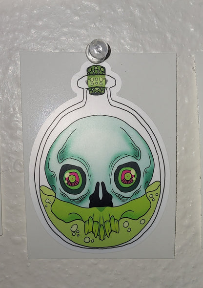 Bottle Skull Sticker