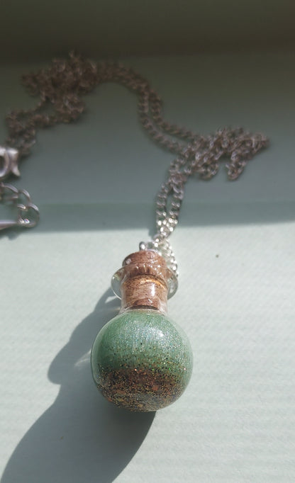 Green Potion Bottle Necklace