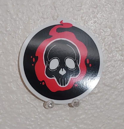 Bubble Skull Vinyl Sticker