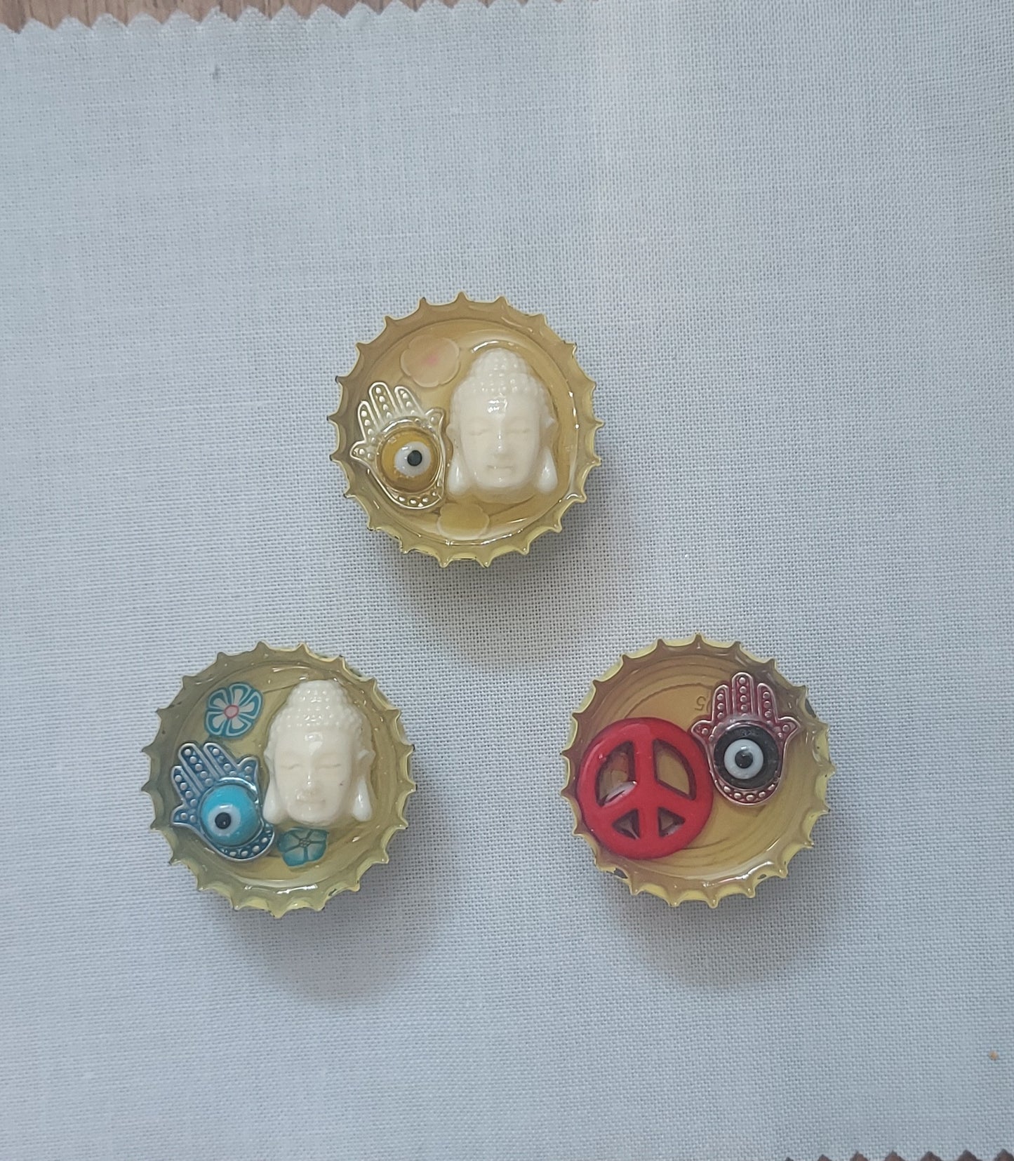 Hamsa Bottle Cap Magnets