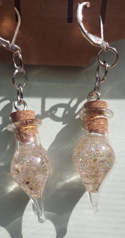 Glitter Bottle Earrings