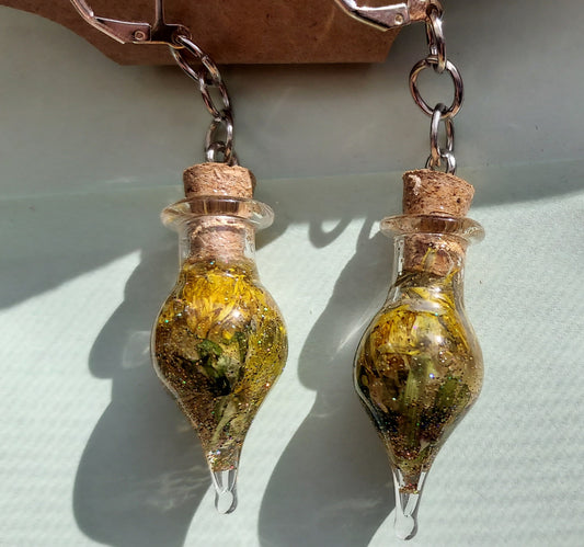 Dandelion Bottle Earrings