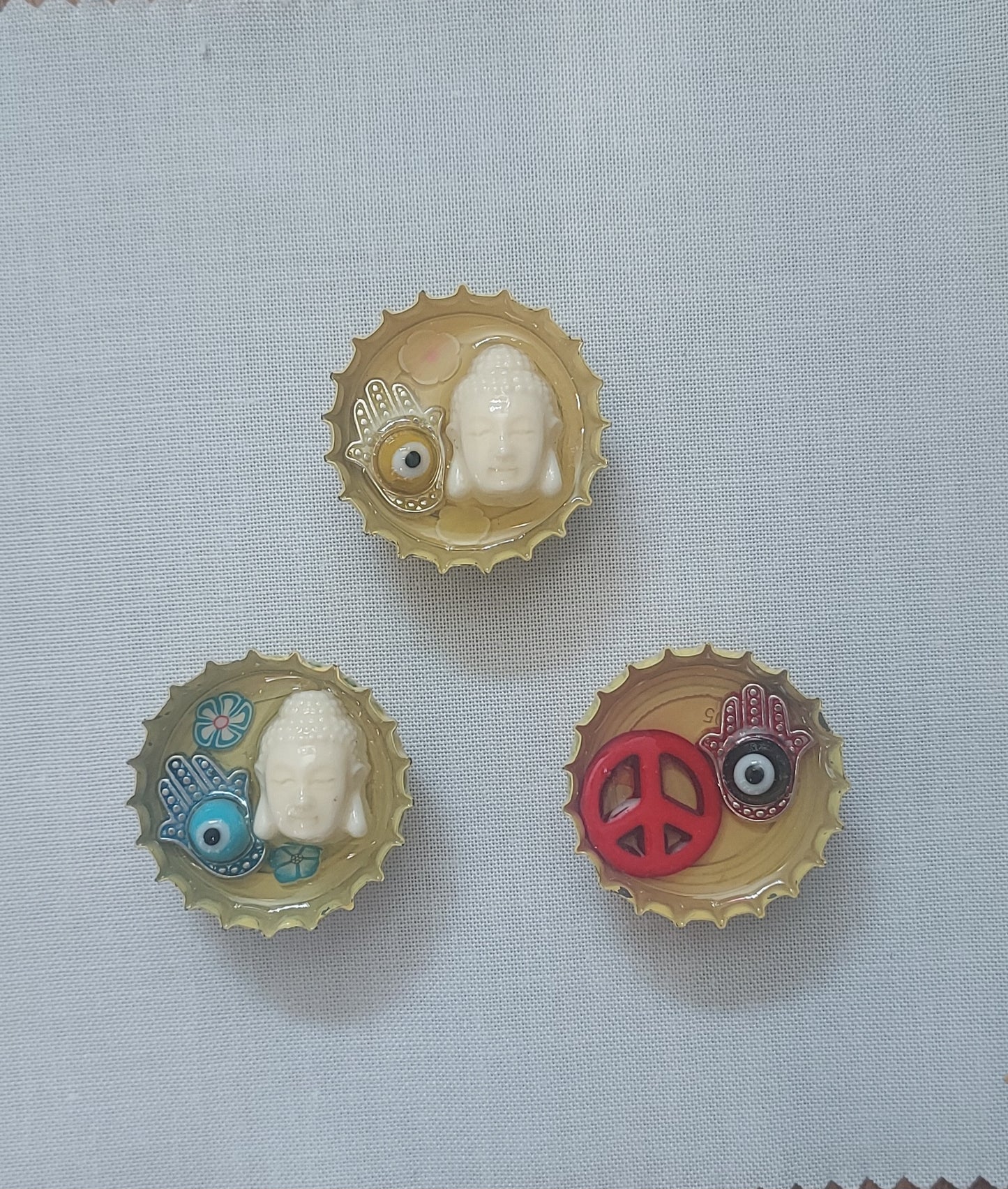 Hamsa Bottle Cap Magnets