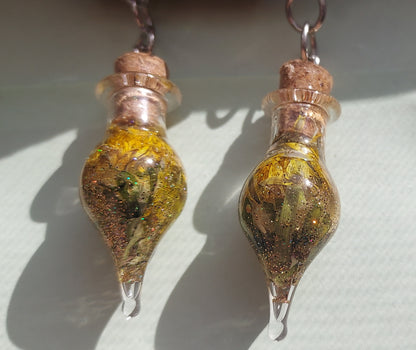 Dandelion Bottle Earrings