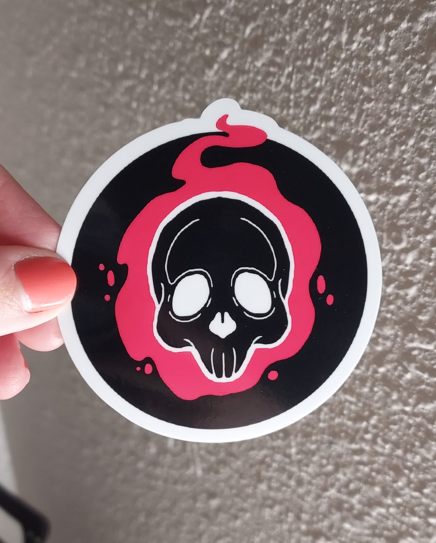 Bubble Skull Vinyl Sticker