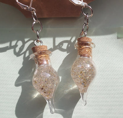 Glitter Bottle Earrings