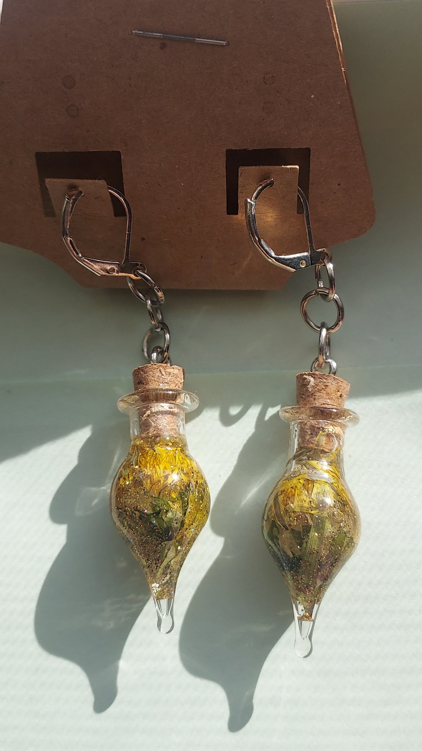 Dandelion Bottle Earrings