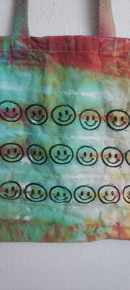 Tie Dye Smile Tote Bag #1