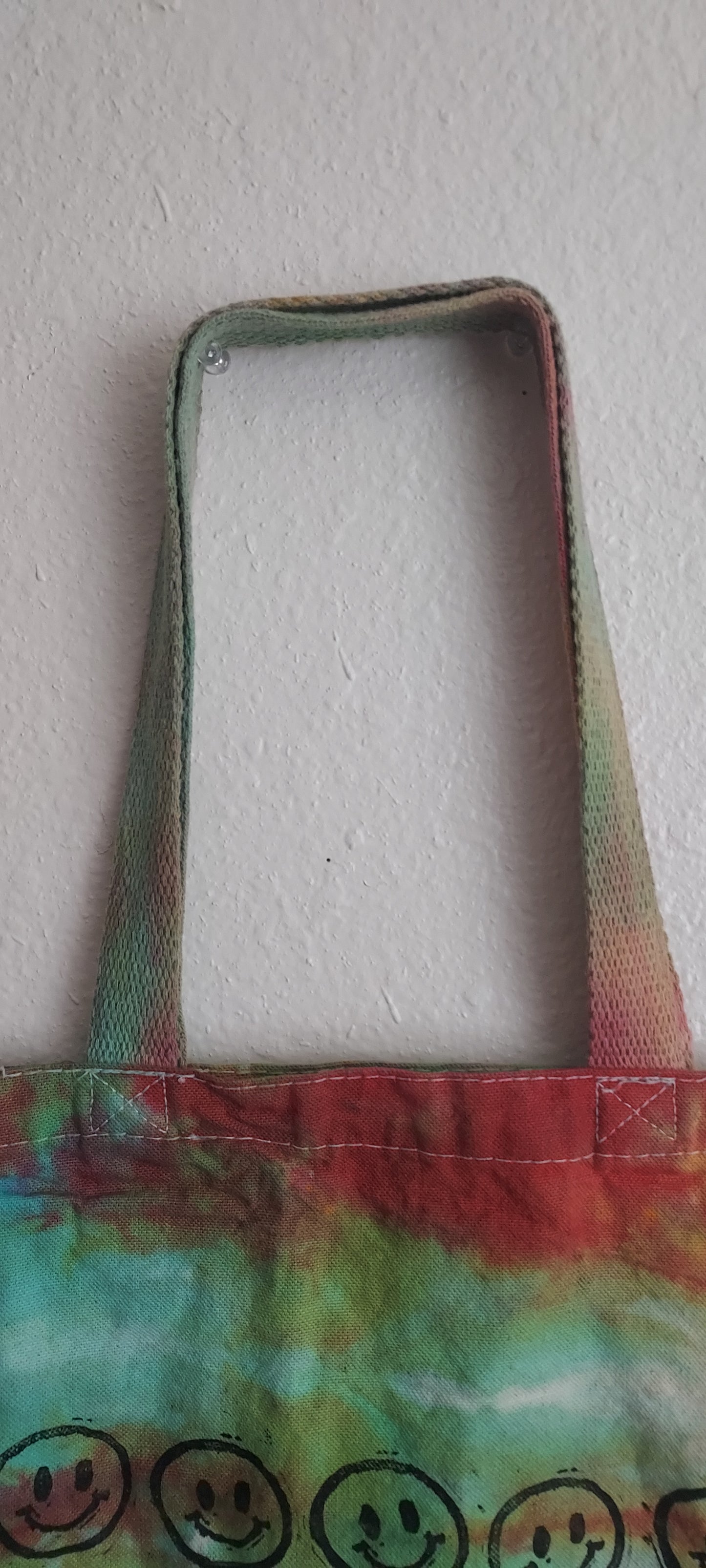 Tie Dye Smile Tote Bag #1